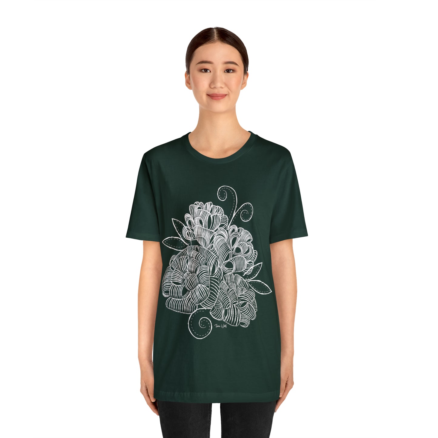 Corn Husk Flower Short Sleeve Tee