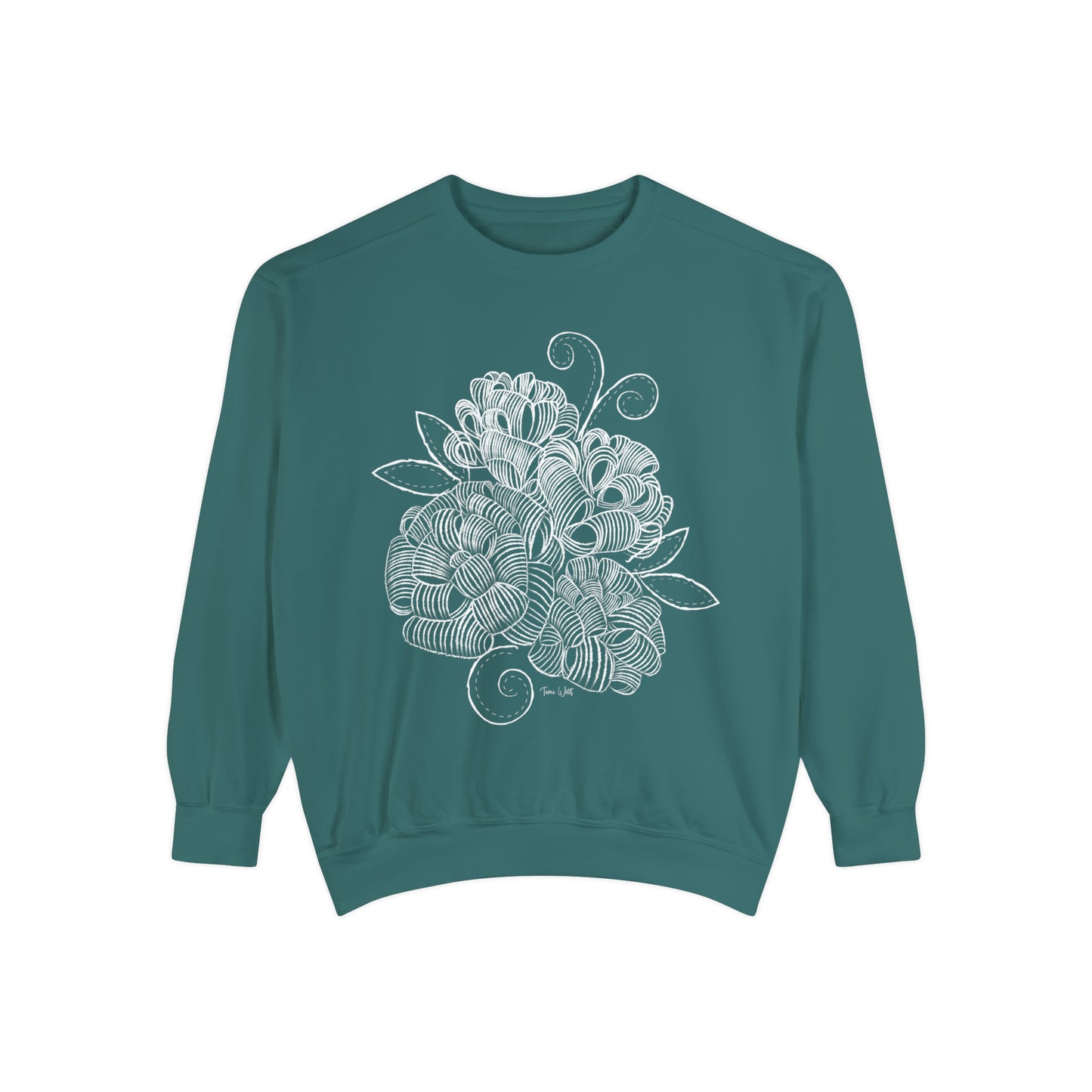 Corn husk flower Garment-Dyed Sweatshirt