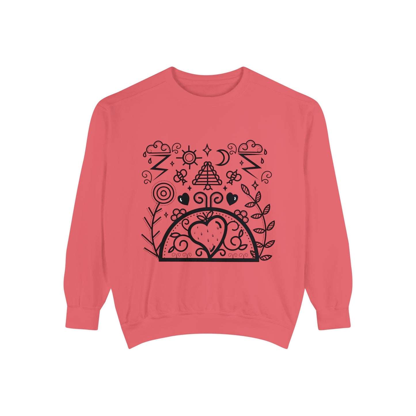 Strawberry Dome Unisex Garment-Dyed Sweatshirt