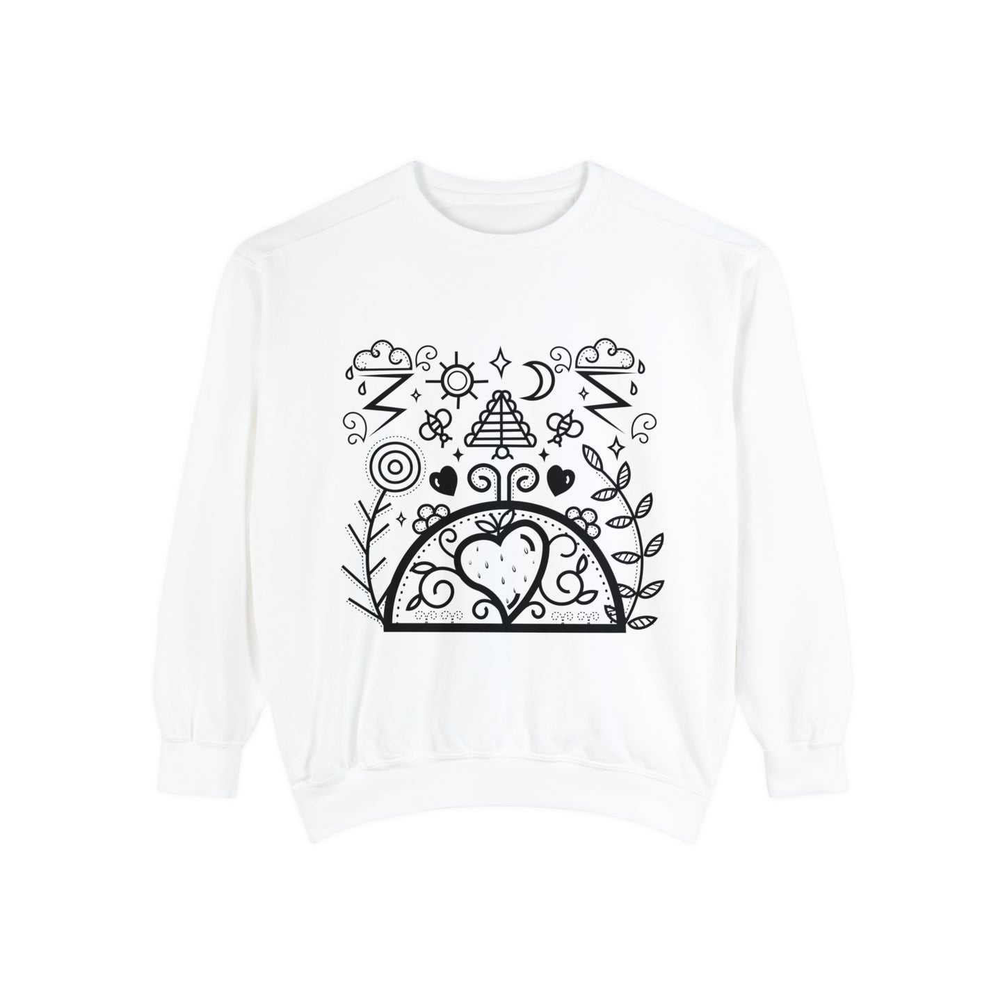 Strawberry Dome Unisex Garment-Dyed Sweatshirt