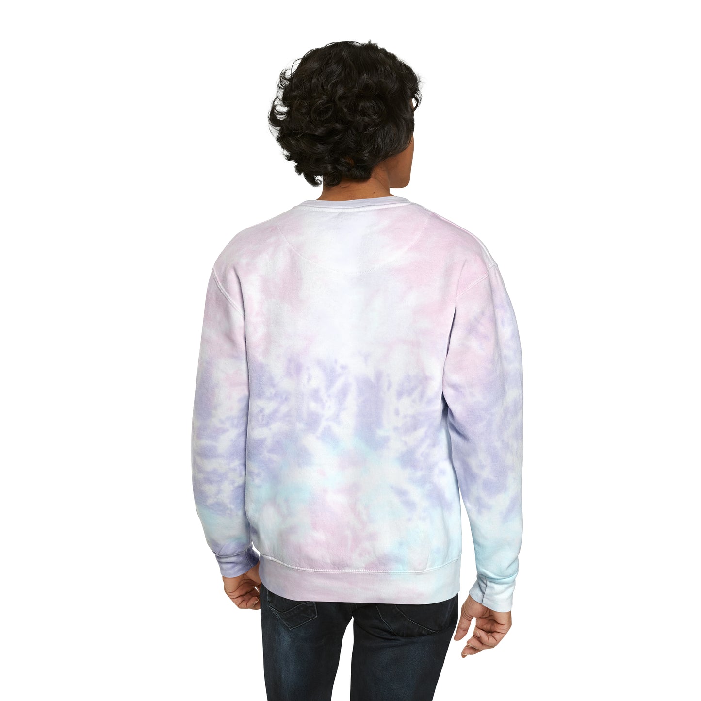 Floral Design Unisex Tie-Dye Sweatshirt