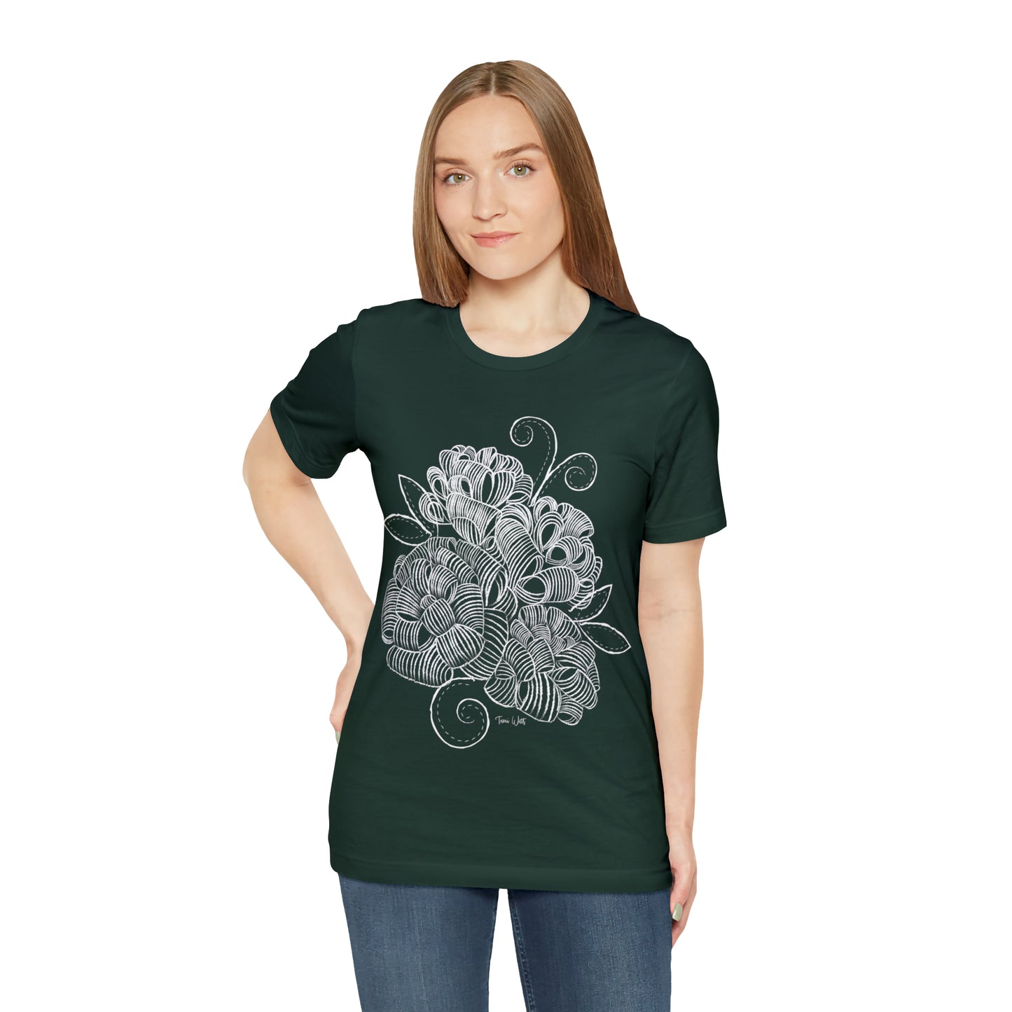 Corn Husk Flower Short Sleeve Tee