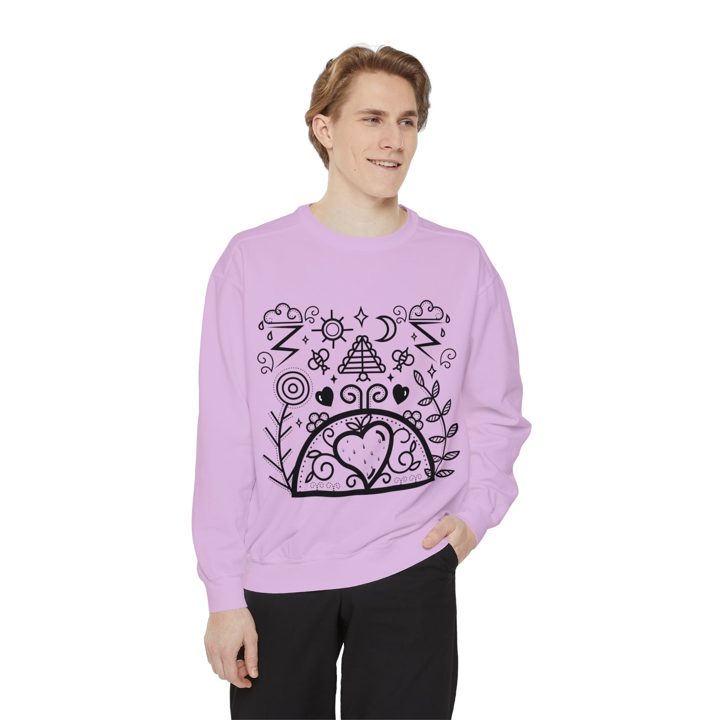 Strawberry Dome Unisex Garment-Dyed Sweatshirt