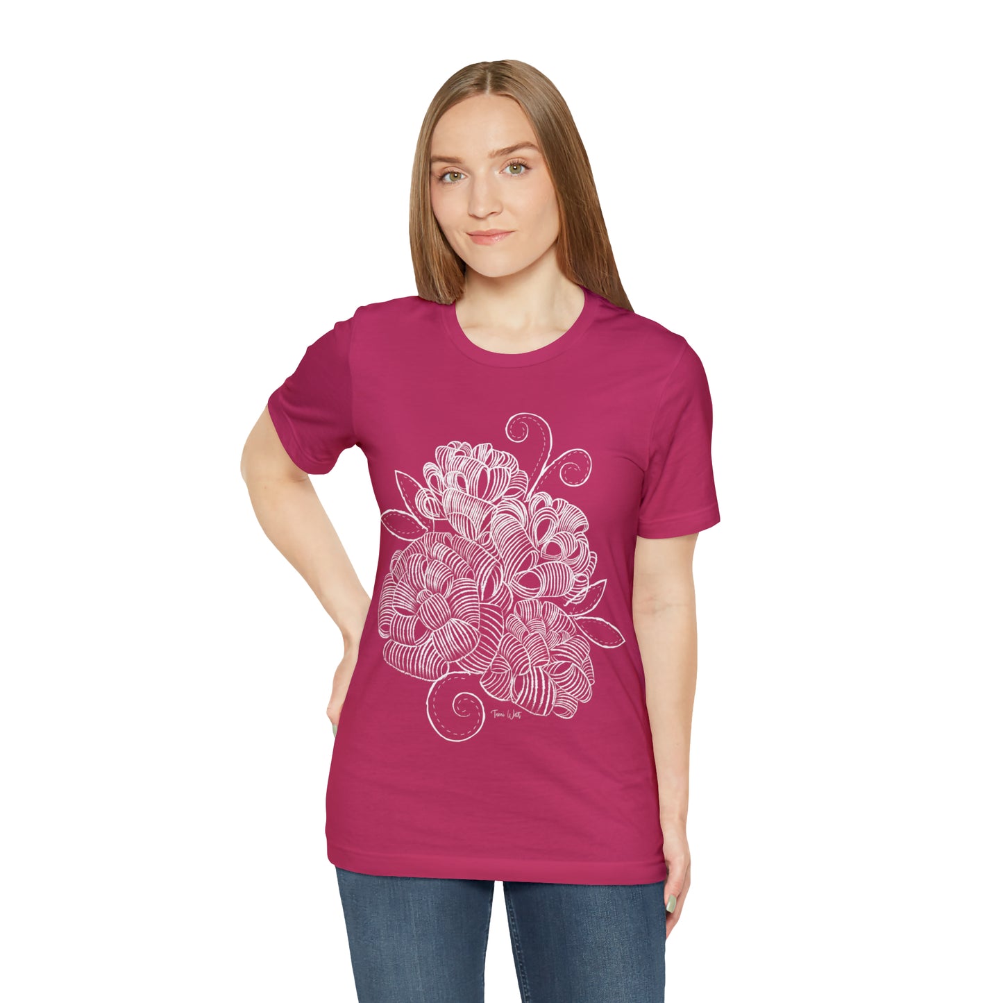 Corn Husk Flower Short Sleeve Tee