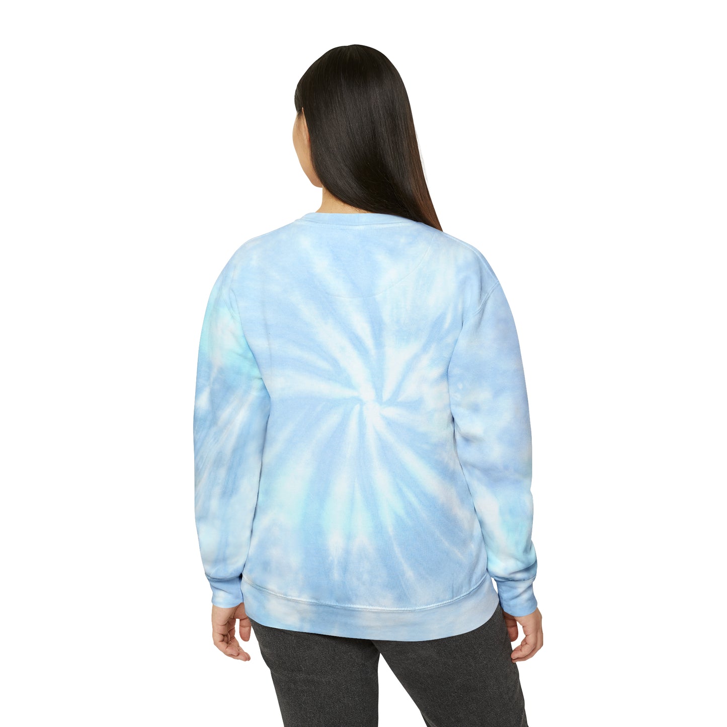 Floral Design Unisex Tie-Dye Sweatshirt