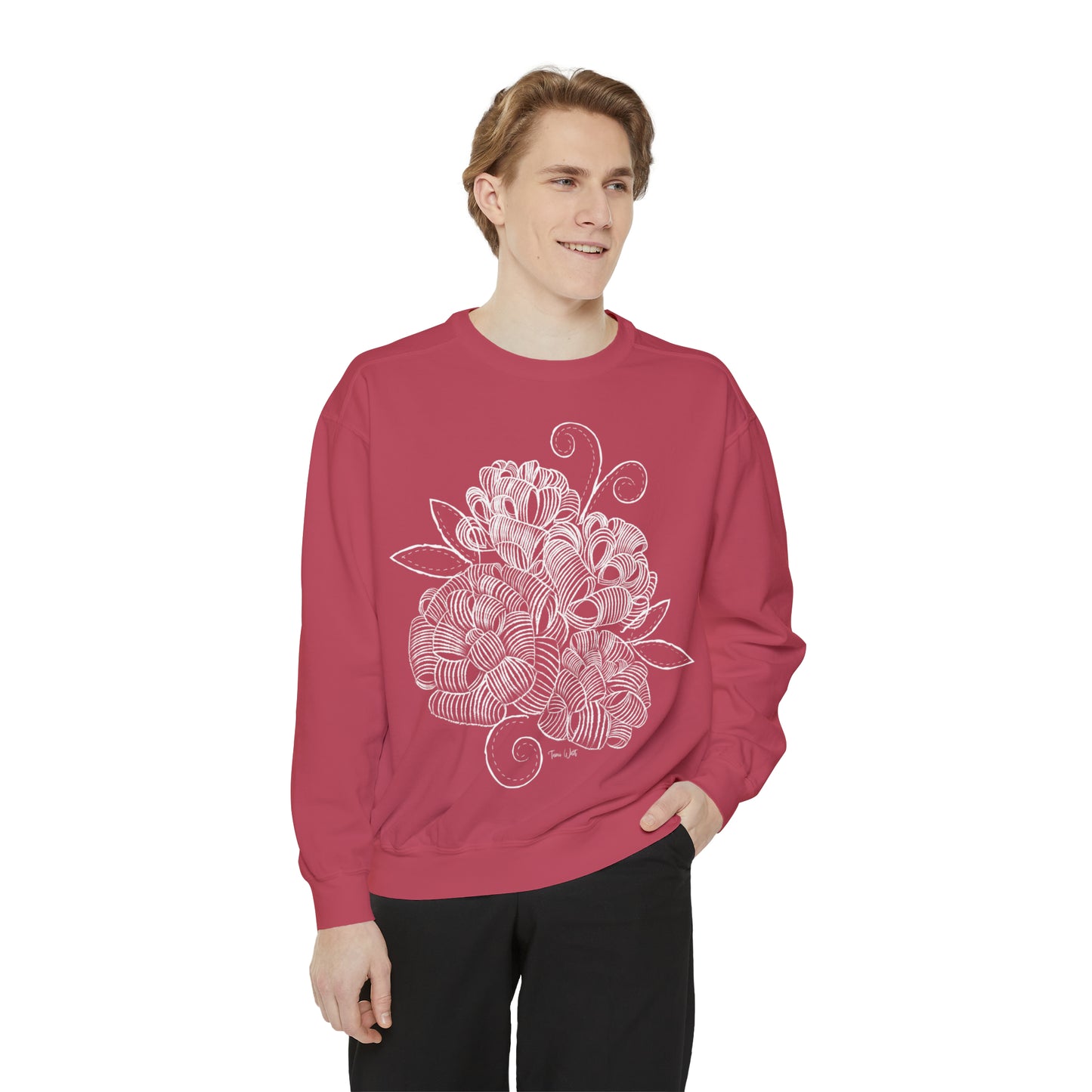 Corn husk flower Garment-Dyed Sweatshirt