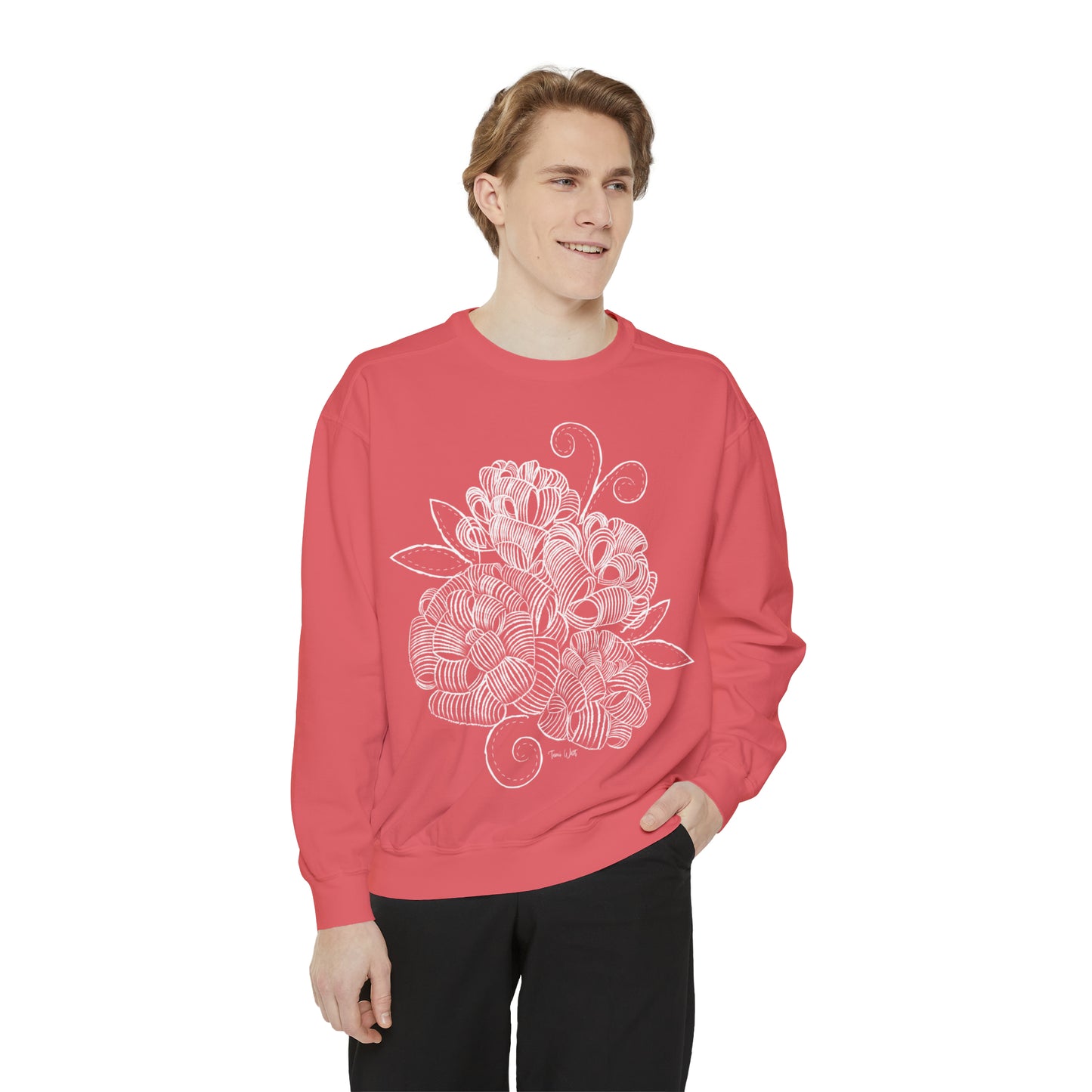 Corn husk flower Garment-Dyed Sweatshirt