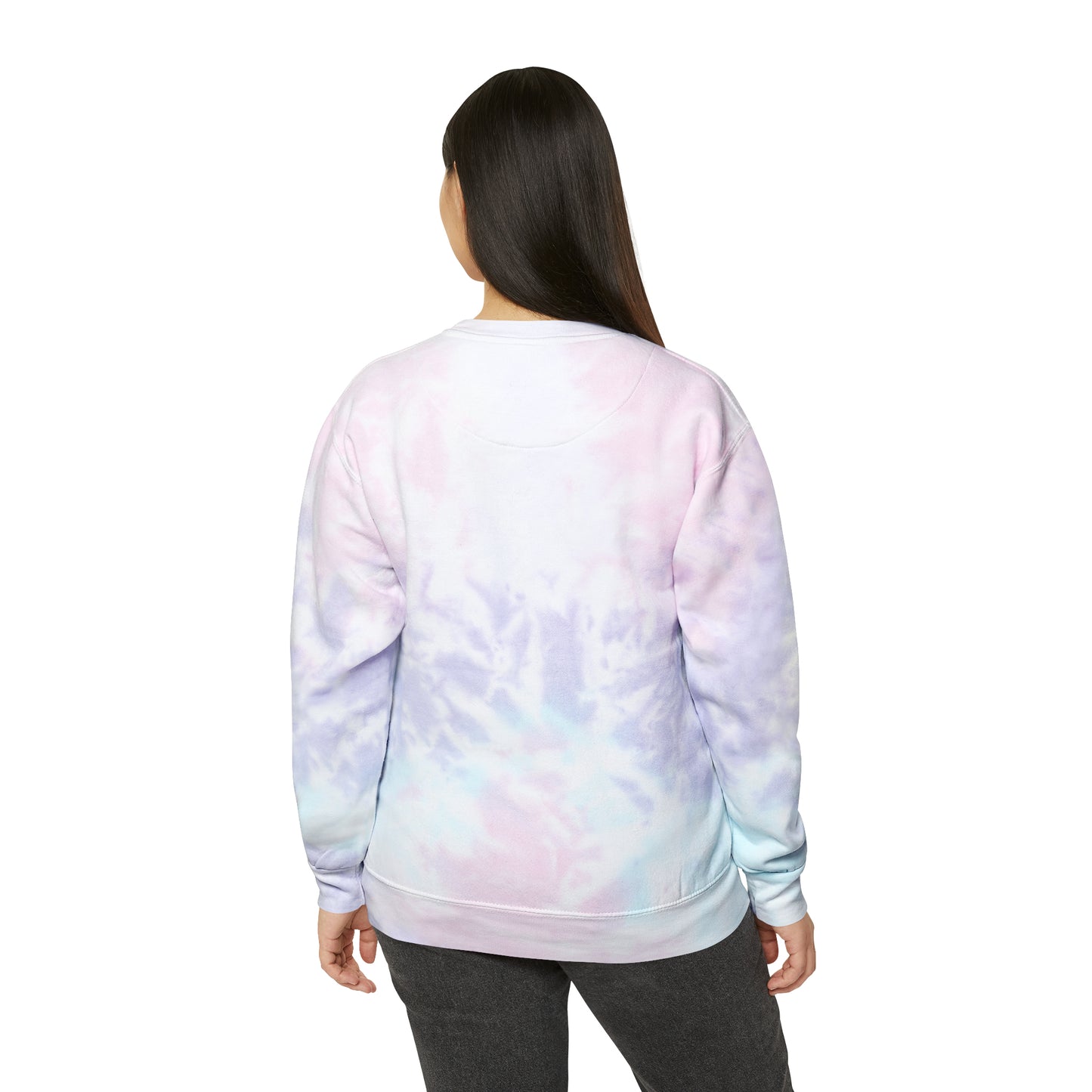 Floral Design Unisex Tie-Dye Sweatshirt