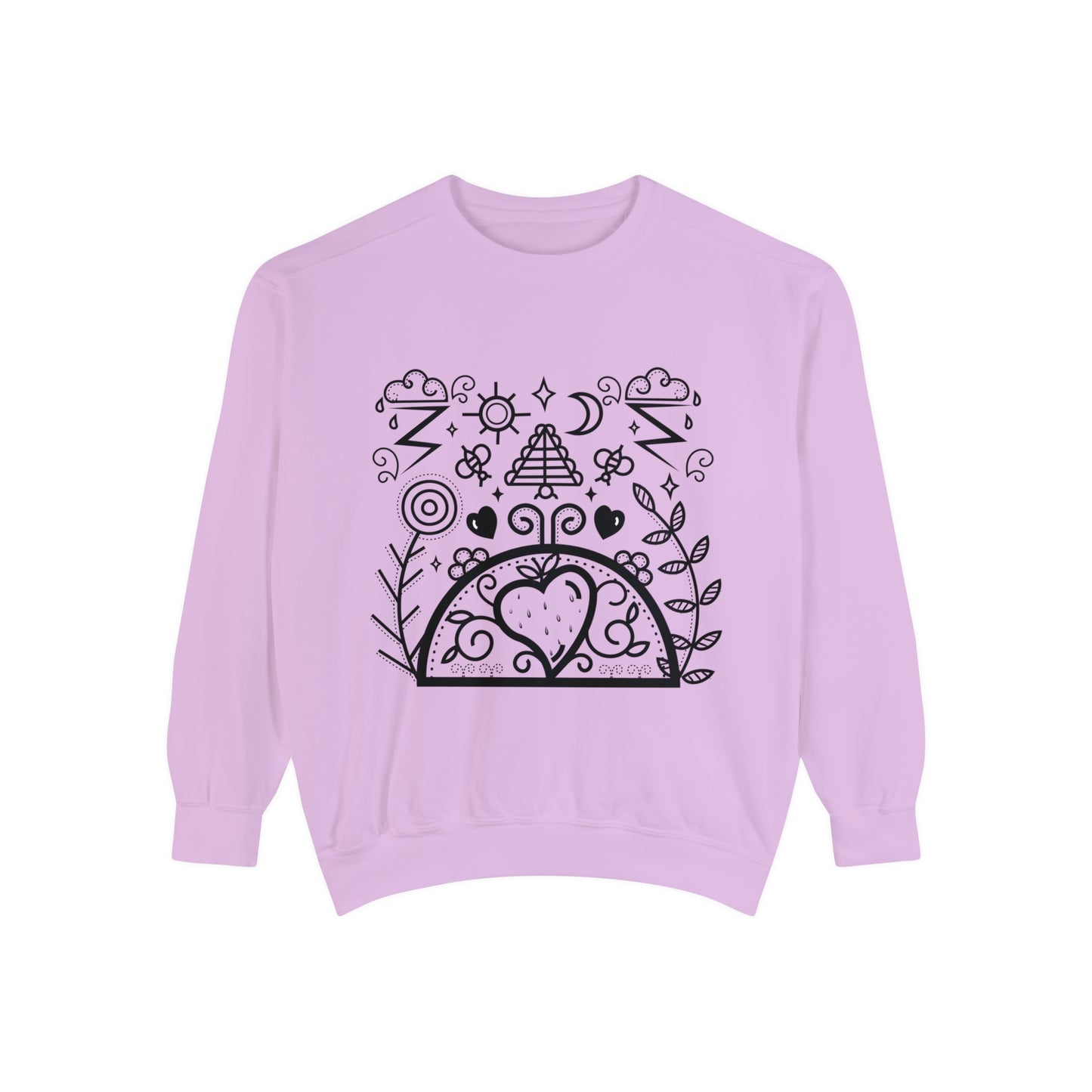 Strawberry Dome Unisex Garment-Dyed Sweatshirt
