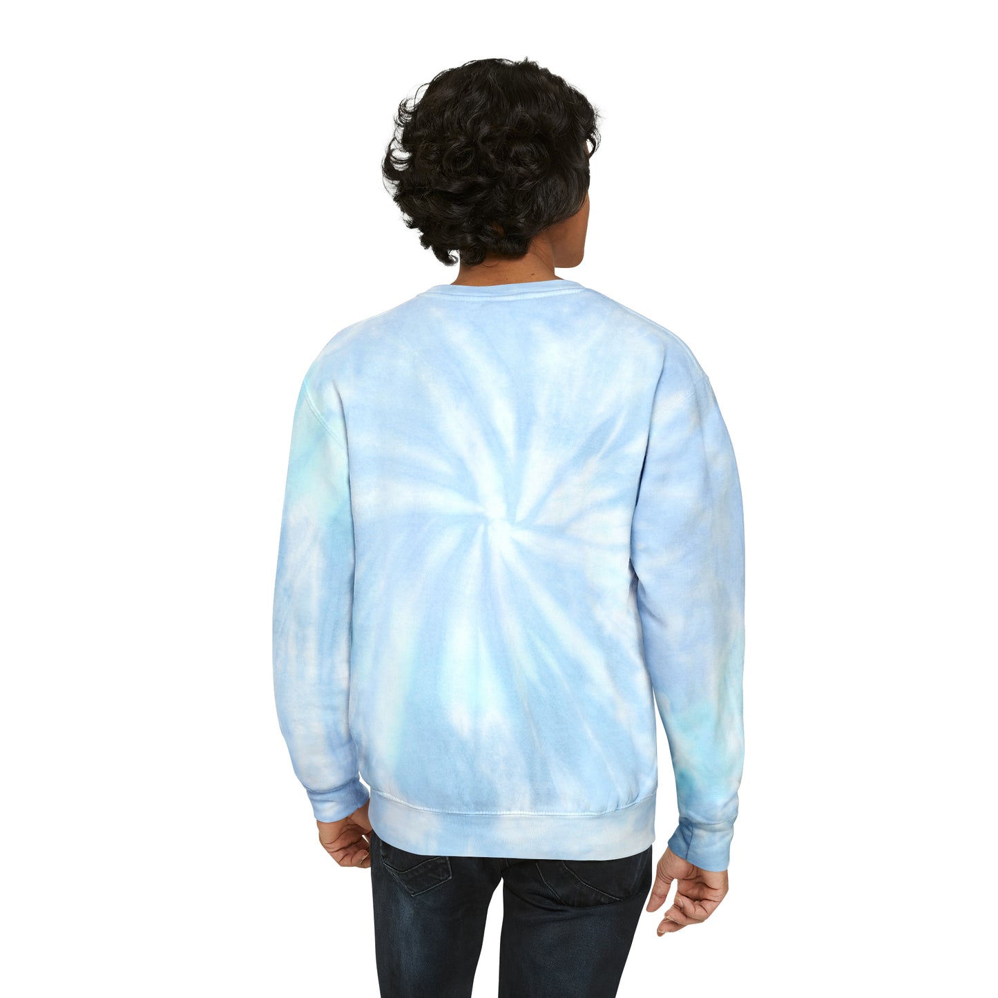 Floral Design Unisex Tie-Dye Sweatshirt