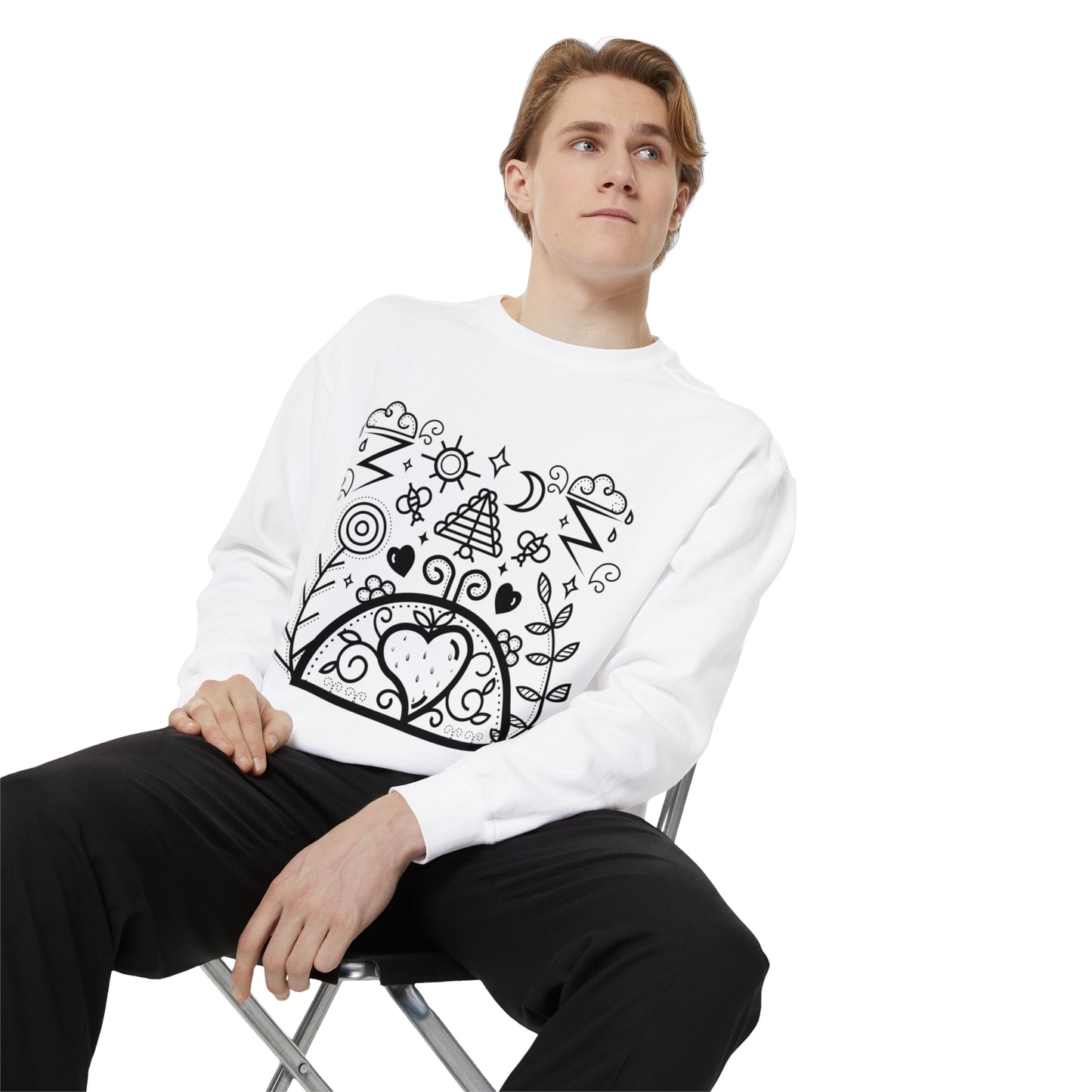 Strawberry Dome Unisex Garment-Dyed Sweatshirt