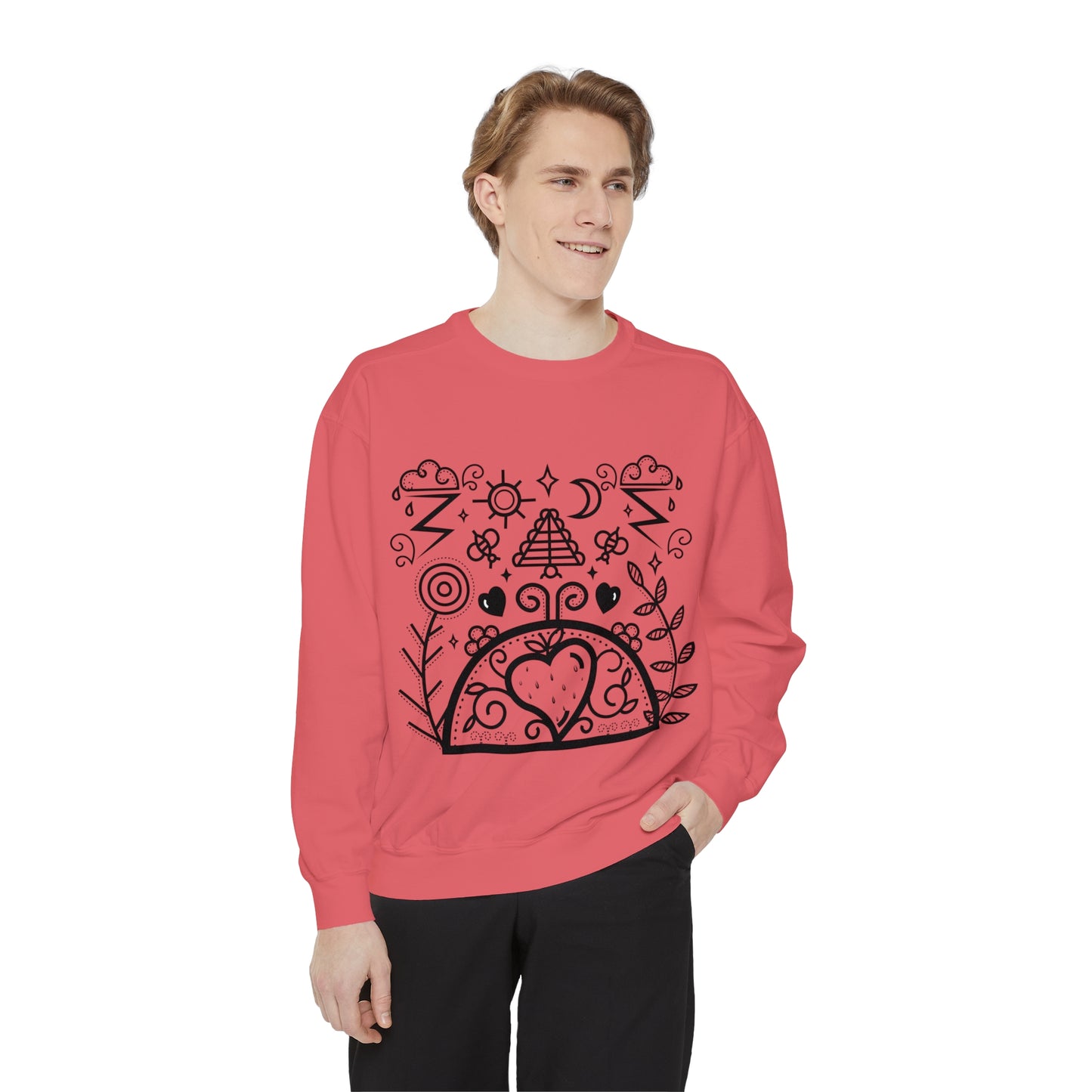 Strawberry Dome Unisex Garment-Dyed Sweatshirt
