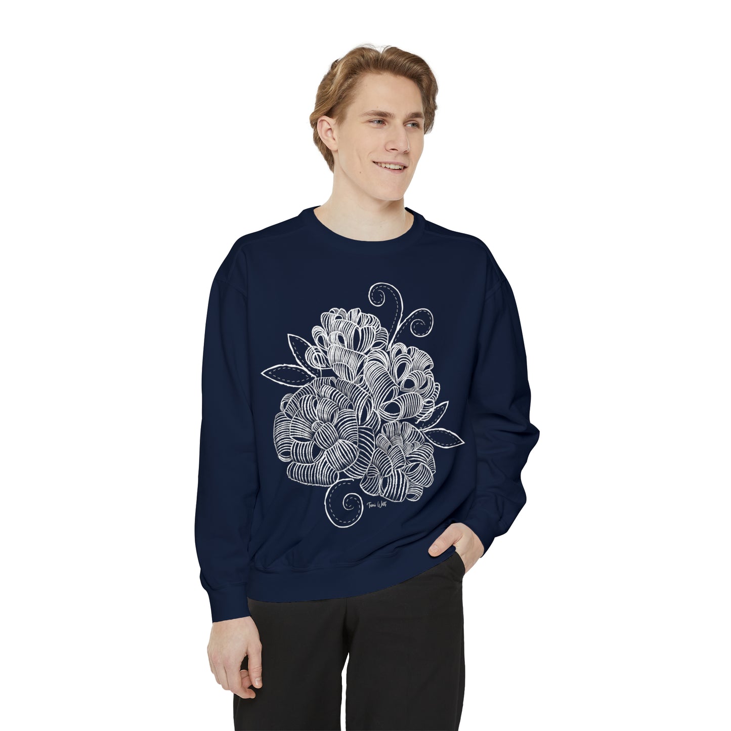 Corn husk flower Garment-Dyed Sweatshirt