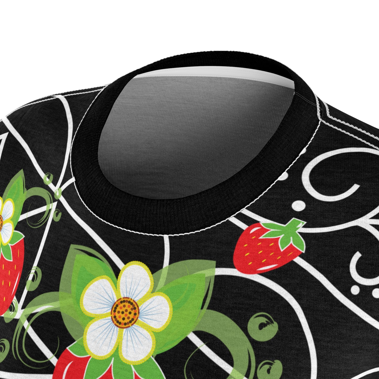 Strawberry Print Women's Cut & Sew Tee (AOP)
