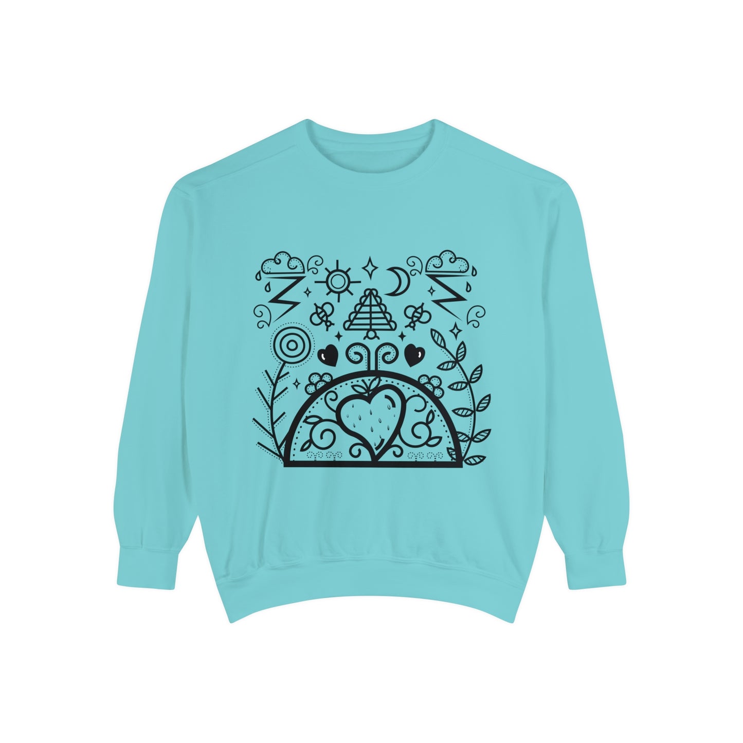 Strawberry Dome Unisex Garment-Dyed Sweatshirt
