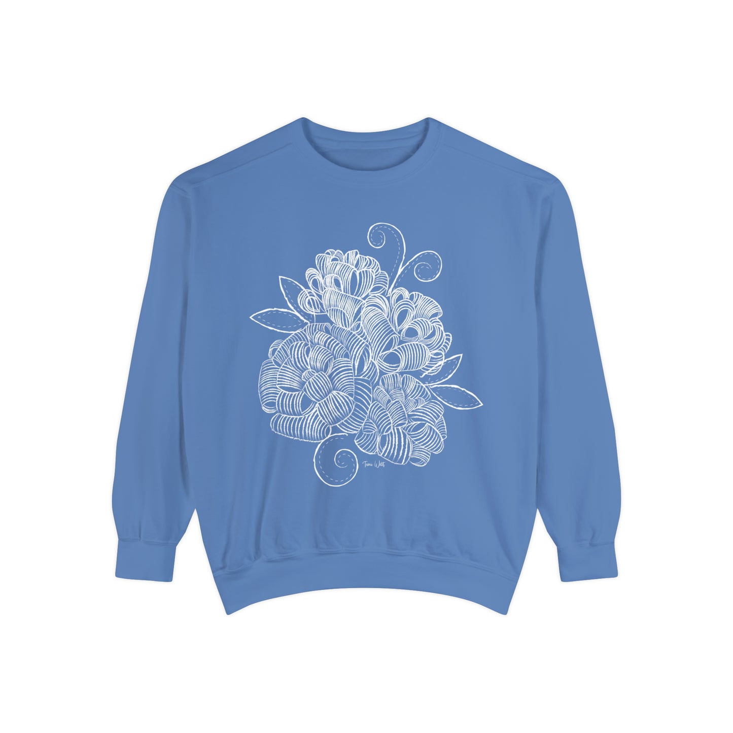 Corn husk flower Garment-Dyed Sweatshirt