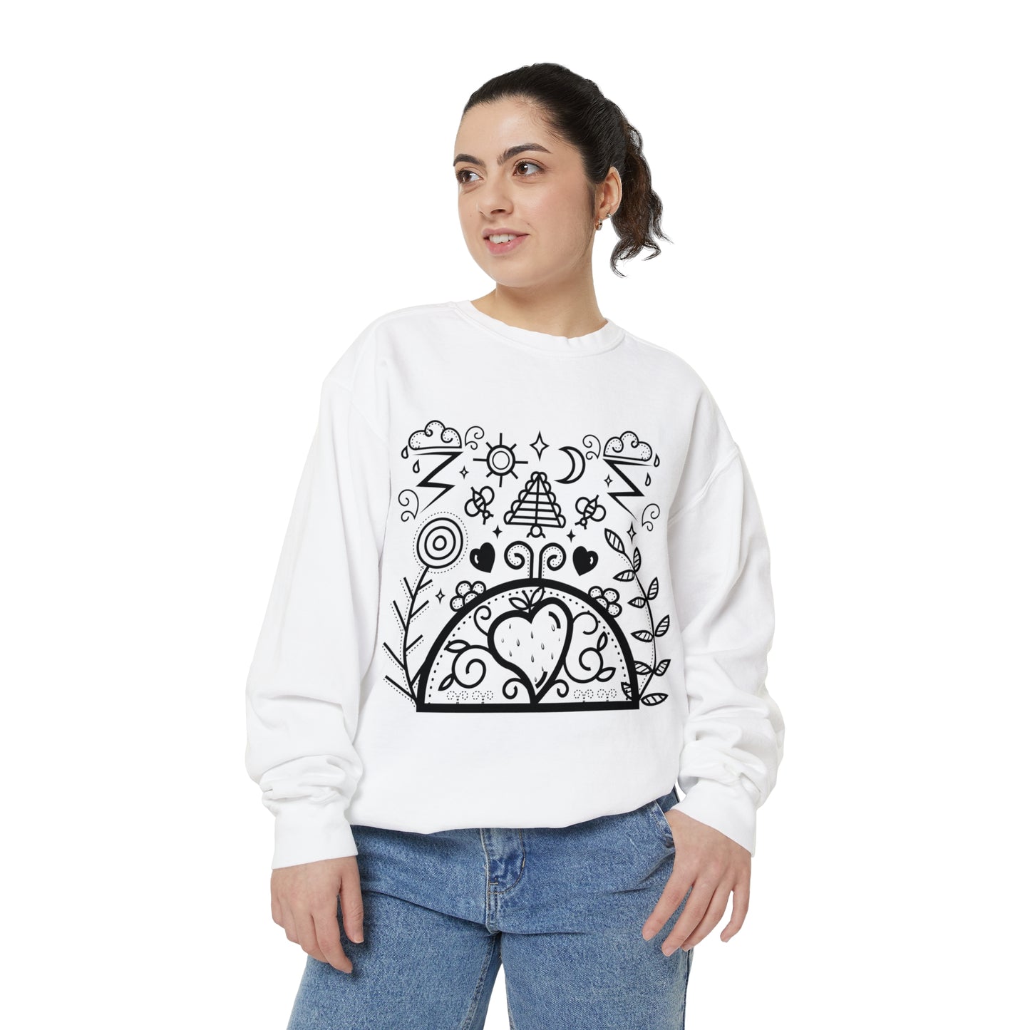 Strawberry Dome Unisex Garment-Dyed Sweatshirt