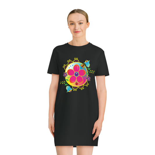 Summer Floral T-shirt Dress