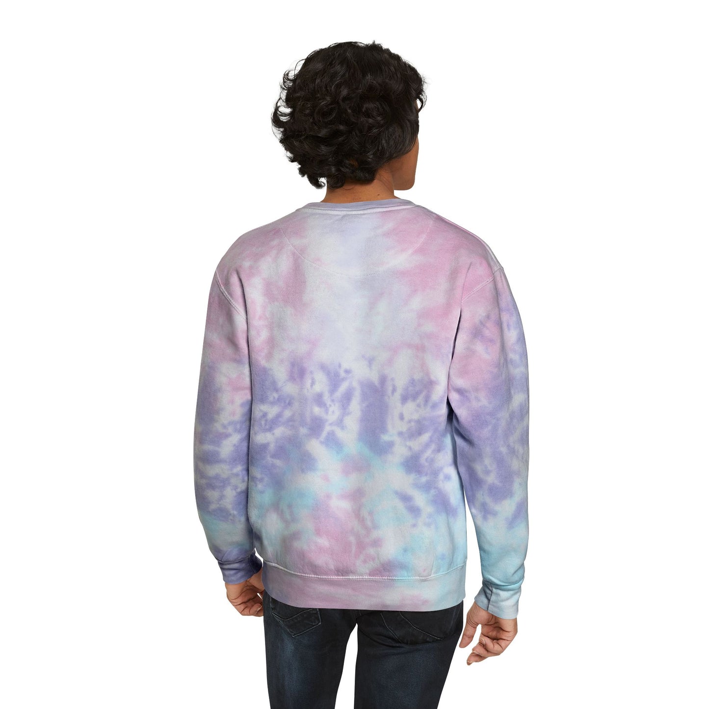 Pastel Tie-Dye Sweatshirt with Floral Strawberries, Cozy Pullover, Summer Casual Wear, Gift for Her, Rainbow Vibes