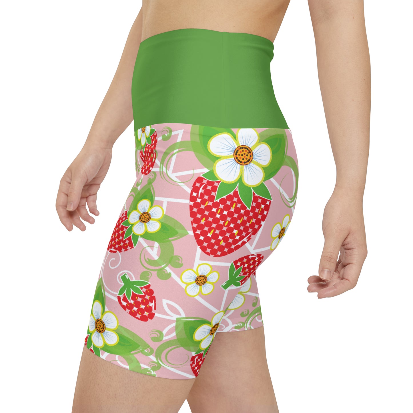 Strawberry Print Women's Workout Shorts (AOP)