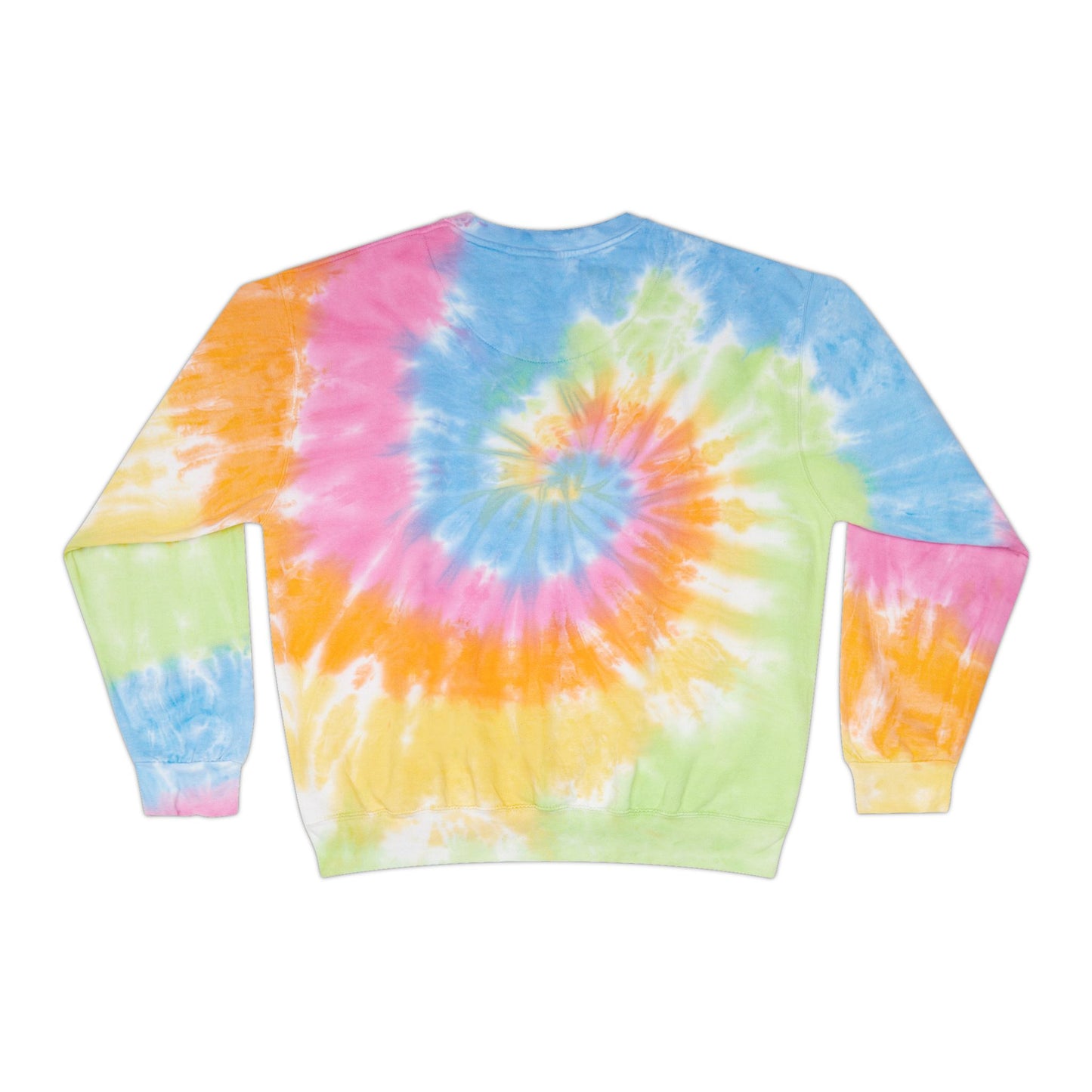 Pastel Tie-Dye Sweatshirt with Floral Strawberries, Cozy Pullover, Summer Casual Wear, Gift for Her, Rainbow Vibes