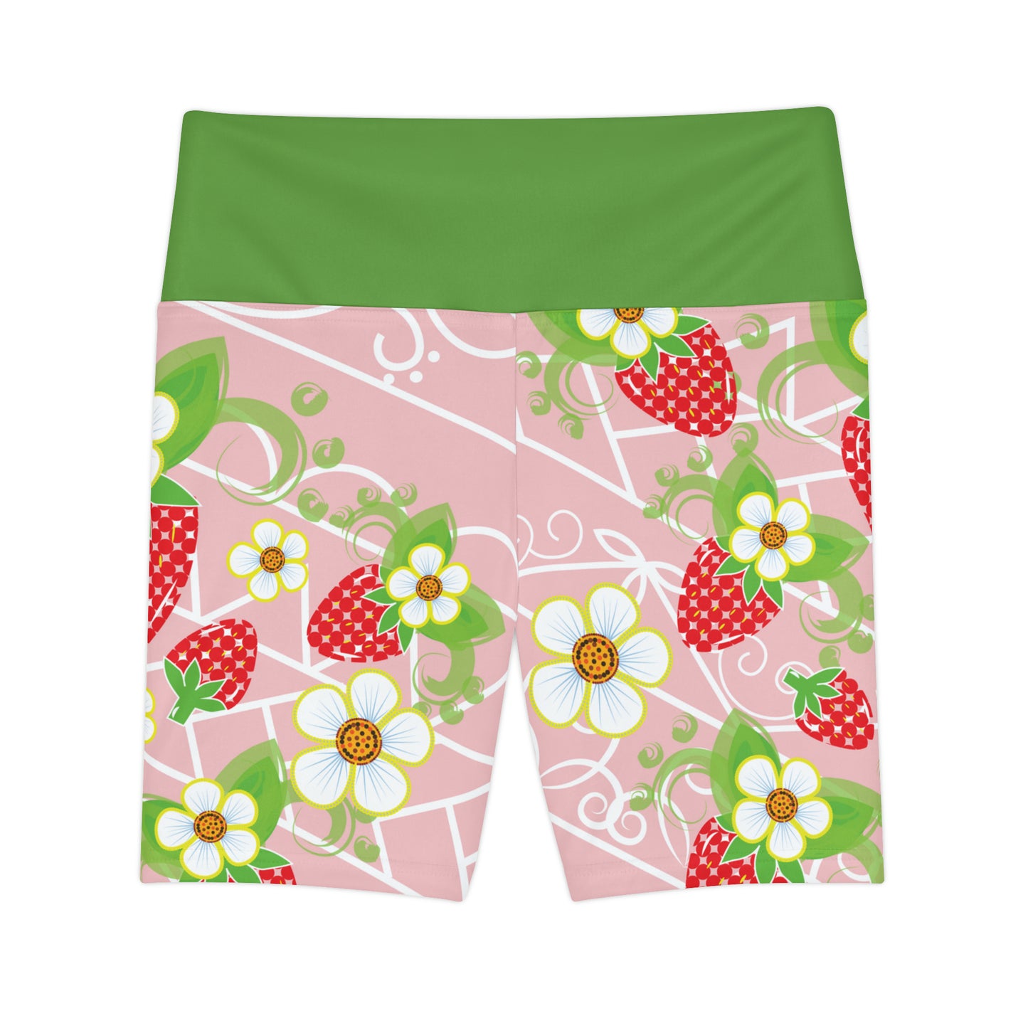 Strawberry Print Women's Workout Shorts (AOP)